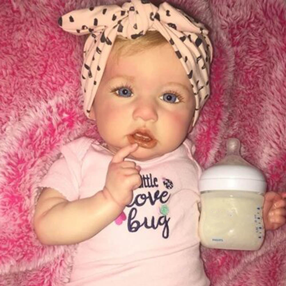 22 pouces Blanco Réel Reborn Bébé poupée fille-Saskia Série