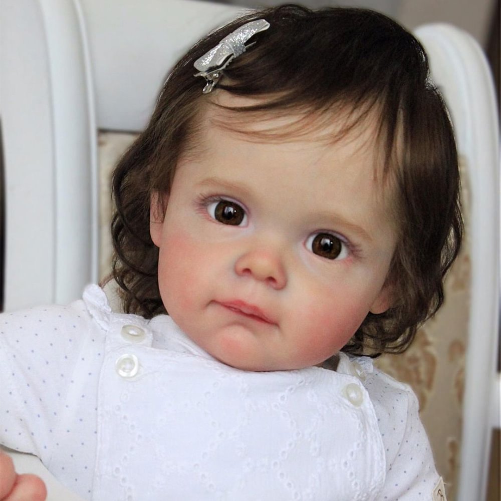 24 Pouces Réaliste Ann Cheveux Bruns Renaître Filles-Maggi