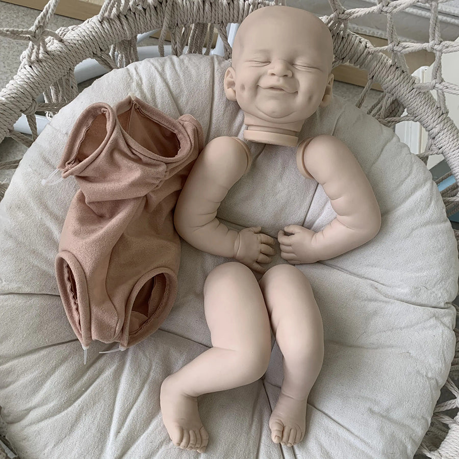 19 Inches Unpainted Closed Eyes Cecilia Reborn Doll Kit