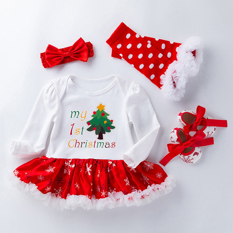 Jolie robe de Noël 4 pièces pour poupées Reborn de 21/22/23 pouces