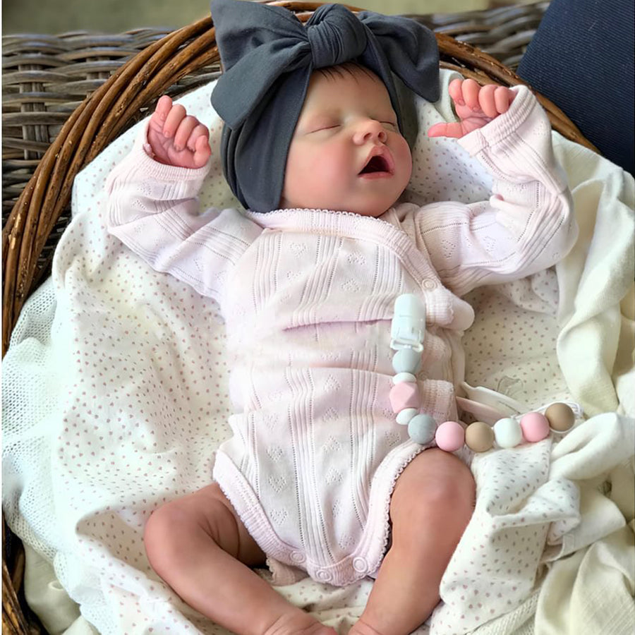 Poupées Reborn aux yeux fermés de 17 pouces pour filles - Twin A