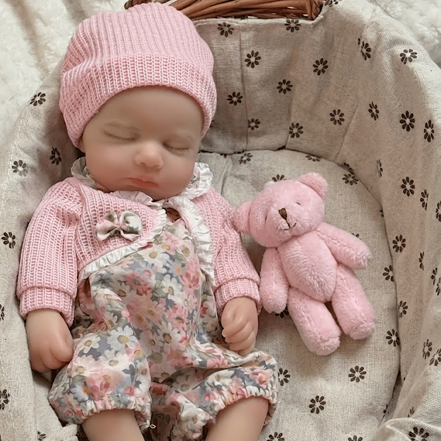 30cm Full Silicone Reborn Doll Twin Sisters-Loulou and Vivienne