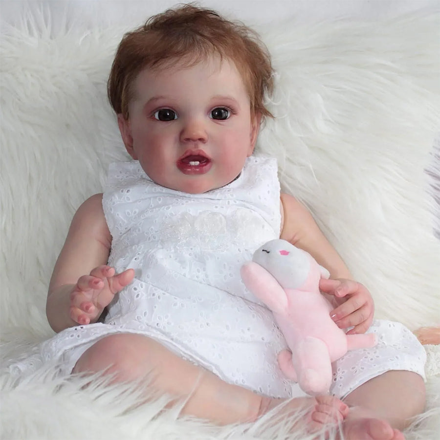 Rita 24 pouces 60 cm yeux bleus cheveux blonds renaître bambin-Lottie