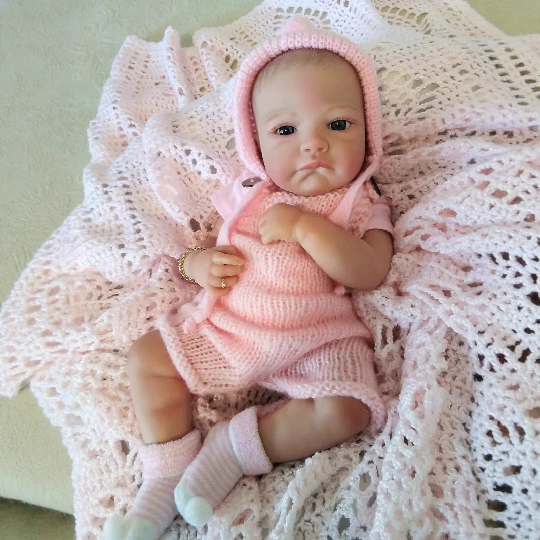 Poupée Reborn Maria 19 pouces corps souple body tricoté rose - August Awake