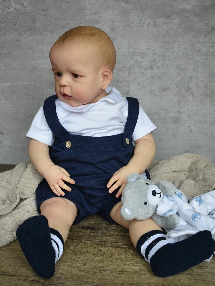 Poupées Reborn de 24 pouces avec les yeux ouverts et les cheveux peints - Sandie