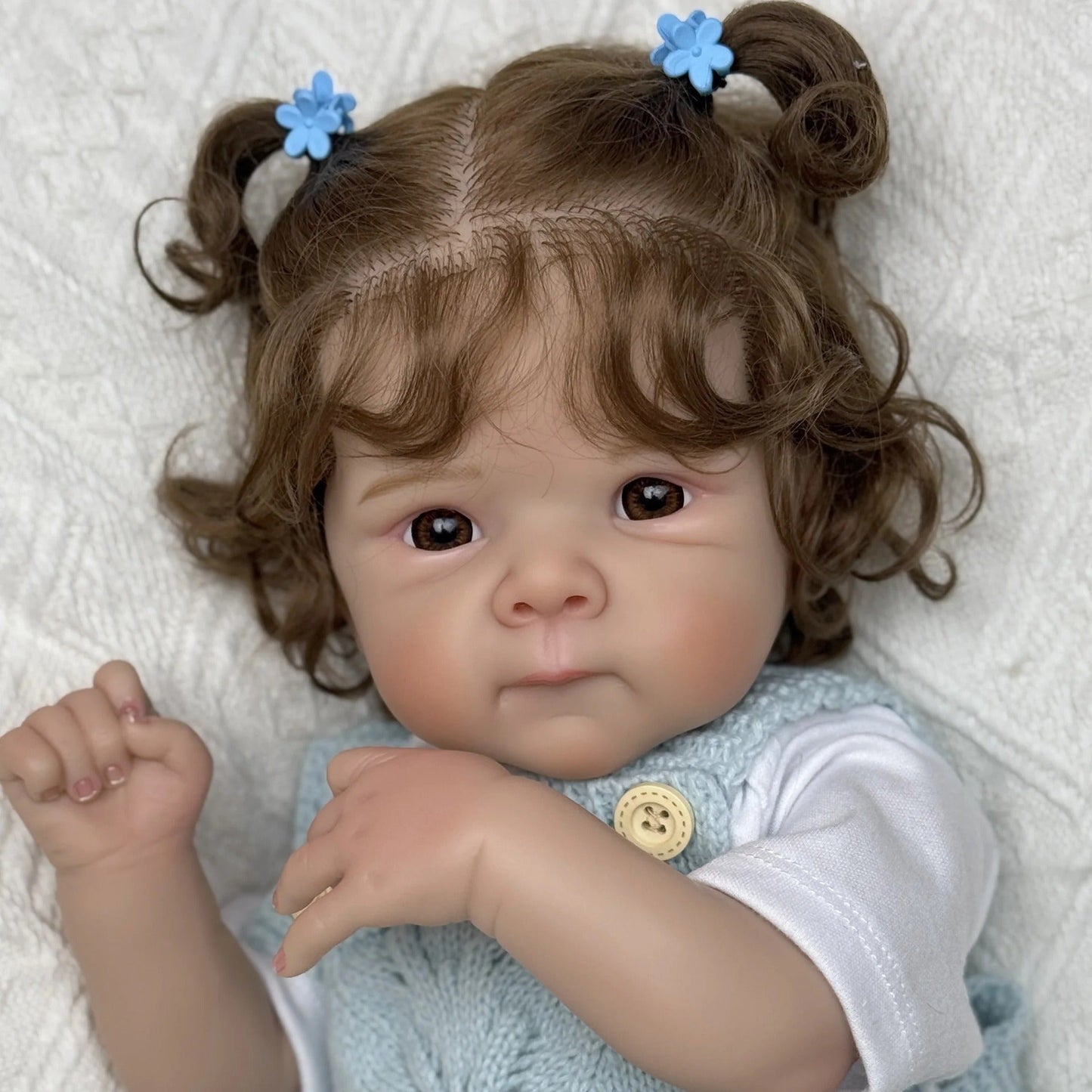 Bébé Reborn doux et câlin de 48cm yeux ouverts - Bettie