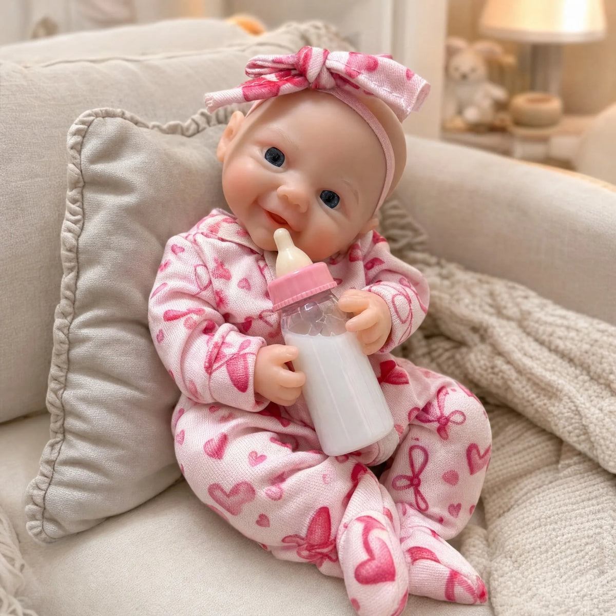 20cm Open Eyes Silicone Mini Reborn Twin Girls-Bettie and Vivienne