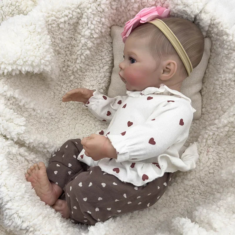 Poupée Reborn aux yeux bleus de 18 pouces pour filles - Meadow