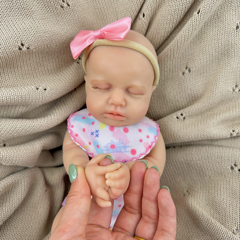 30cm Full Silicone Loulou Reborn Baby Girl In Pink Outfits