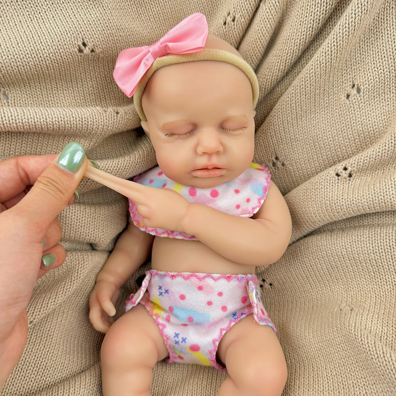 30cm Full Silicone Loulou Reborn Baby Girl In Pink Outfits