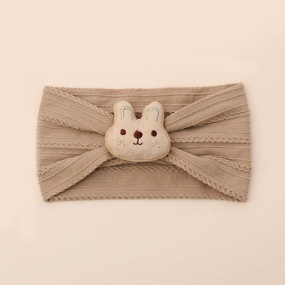 Joli bandeau pour bébé en nylon lapin