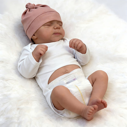 19 Inches 3D-Paint Lifelike Closed Eyes Newborn Reborn Reborn Doll-Pascale