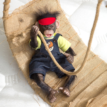 Corps en tissu de 18 pouces et yeux ouverts Singe renaître