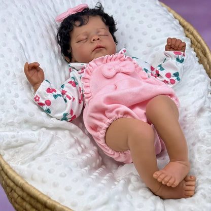 48cm Closed Eyes Soft Body Dark Skin Short Hair Reborn Doll Eric
