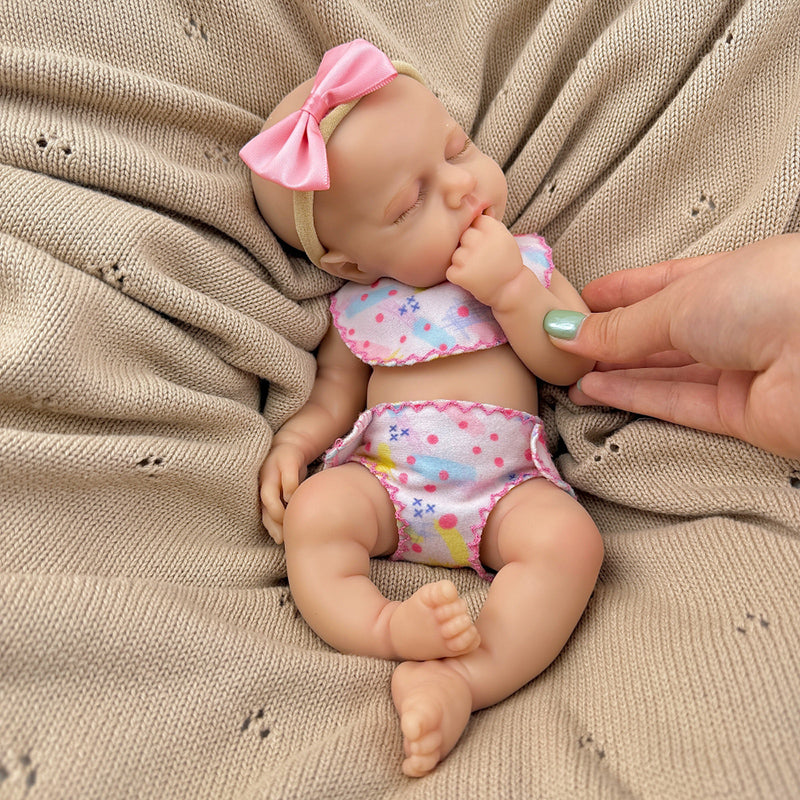 30cm Full Silicone Loulou Reborn Baby Girl In Pink Outfits