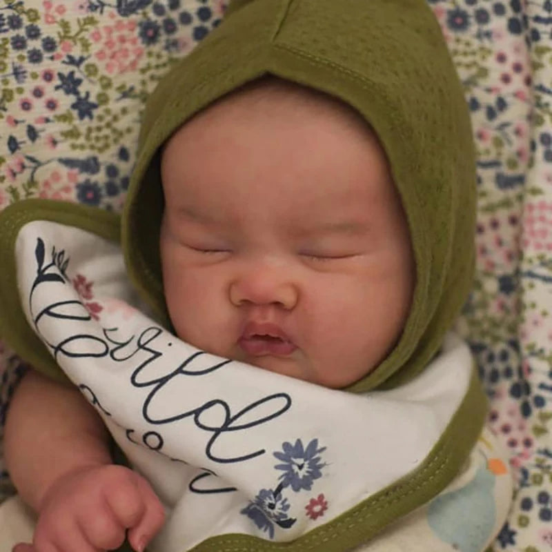 Kit de poupée Ashia Reborn yeux fermés inachevé de 20 pouces