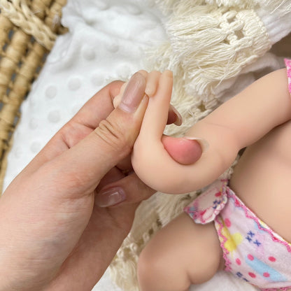 30cm Full Silicone Stretchable Asleep Reborn Doll Girl Peaches