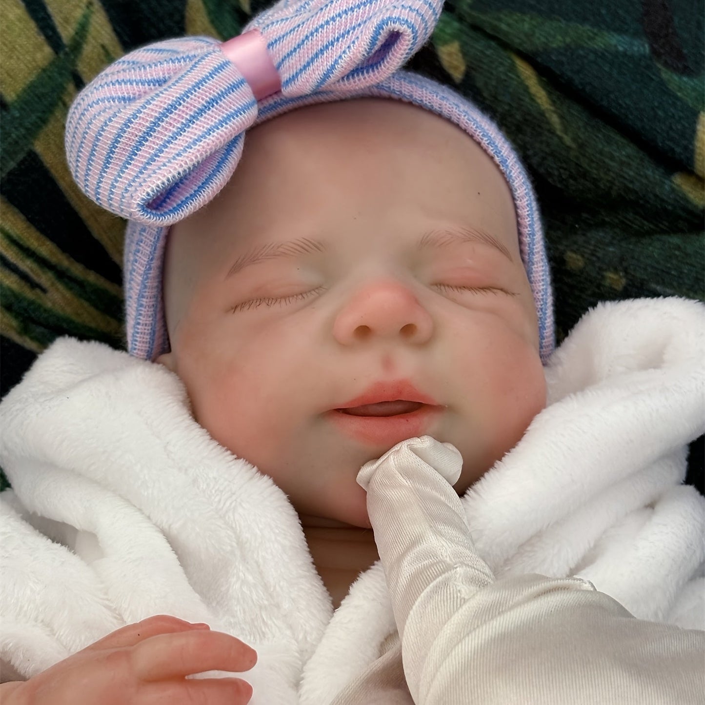18 Inches Realistic Full Silicone Pascale Reborn Doll Girl in White Bathrobe