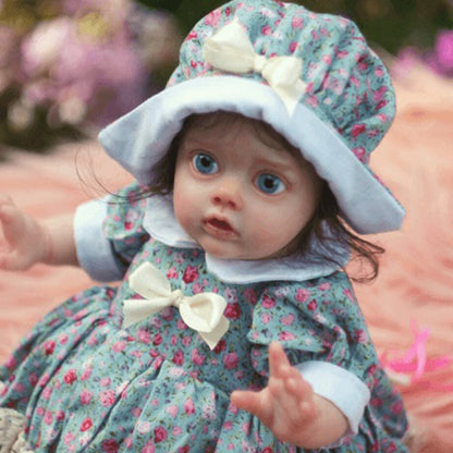 12 Pouces Mignon Doris Cheveux Blonds Courts Yeux Ouverts Bébé Reborn Fille-Flo Fairy Série