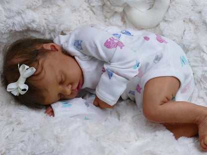 17 pouces Jessie Dormir Bébé Reborn Fille avec cheveux courts