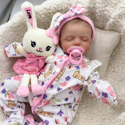20 Inches Realistic Closed Eyes Rosalie Reborn Doll Girl