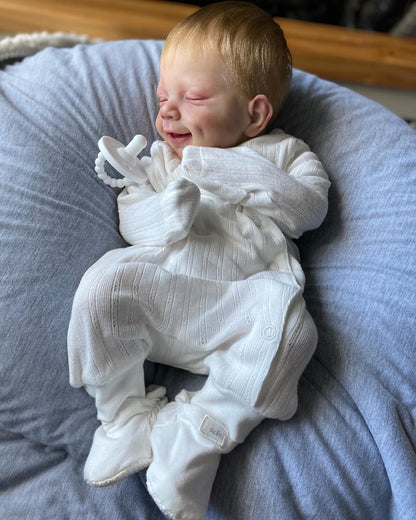 Poupées Reborn aux cheveux blonds et aux yeux fermés de 20 pouces pour garçons - Avril