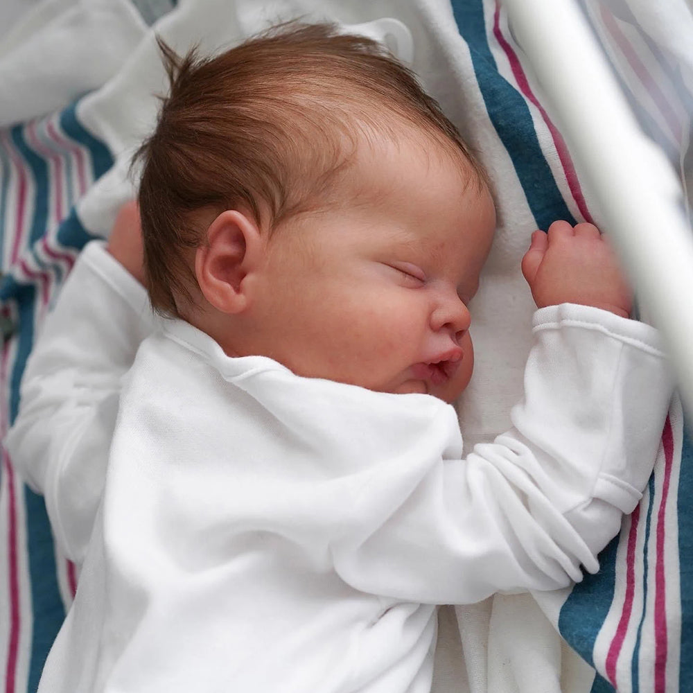 19 pouces fermer les yeux cheveux enracinés Reborn Poupées-Quinbee