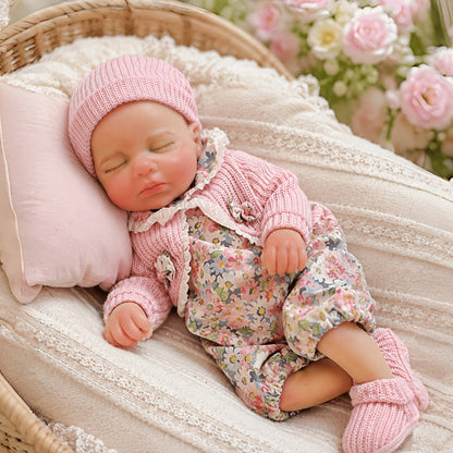 30cm Full Silicone Closed Eyes Reborn Twin Sisters- Pascale and Loulou