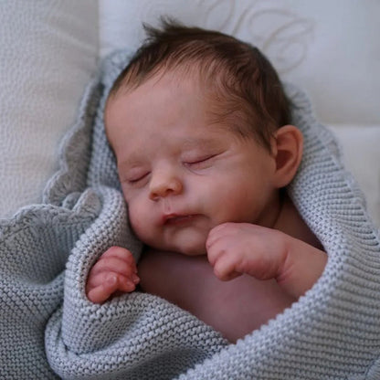 Poupée Reborn Eric non peinte yeux fermés 21 pouces