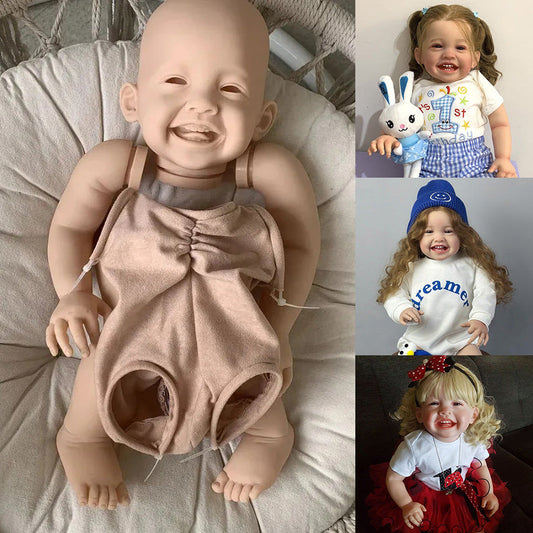 Kit de poupée Reborn Mila non peinte de 23 pouces yeux ouverts et sourire