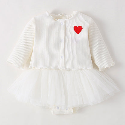Ensemble de 2 pièces avec robe et combinaison mignonne pour poupées de 22 à 24 pouces