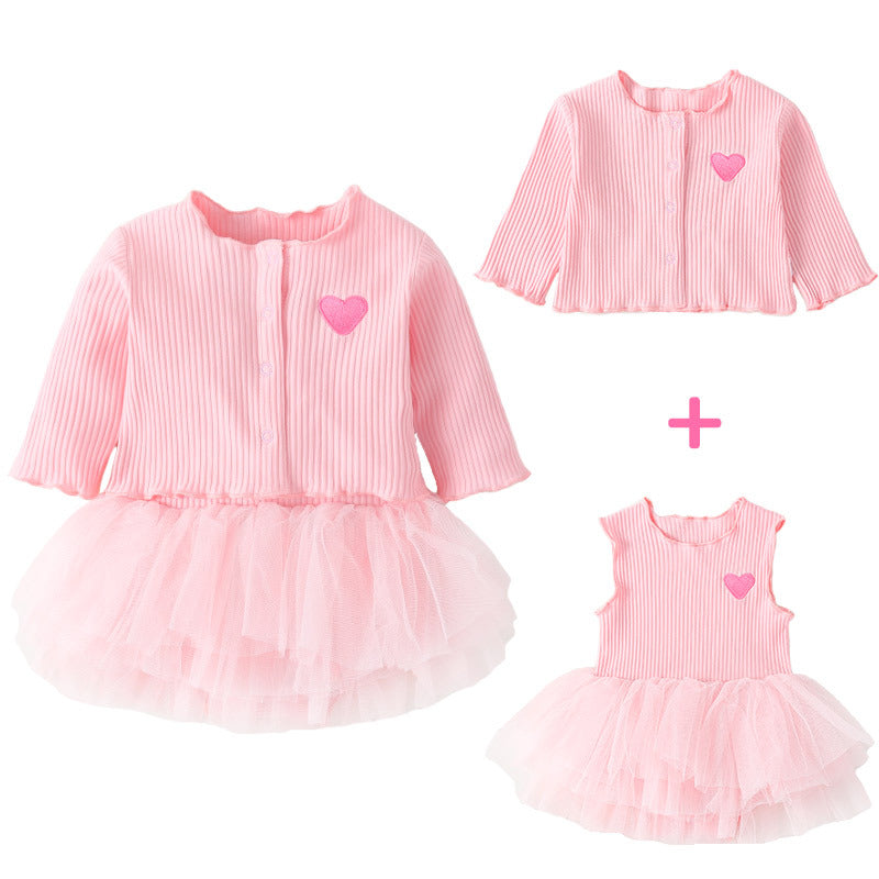 Ensemble de 2 pièces avec robe et combinaison mignonne pour poupées de 22 à 24 pouces
