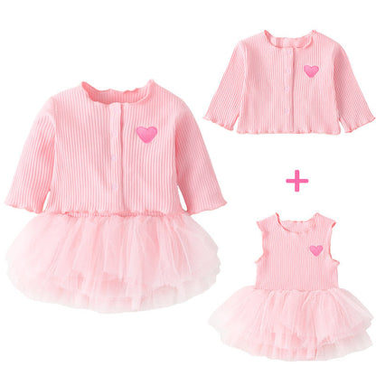 Ensemble de 2 pièces avec robe et combinaison mignonne pour poupées de 22 à 24 pouces