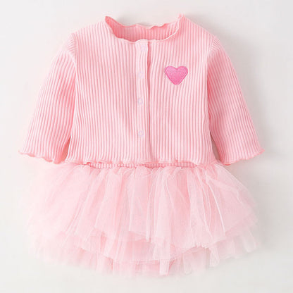 Ensemble de 2 pièces avec robe et combinaison mignonne pour poupées de 22 à 24 pouces