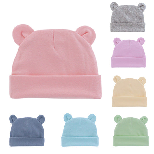 Chapeau en coton pour bébé de couleur unie pour bébé