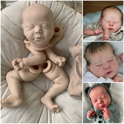 Kit de poupée reborn Chase non peinte yeux fermés 21 pouces