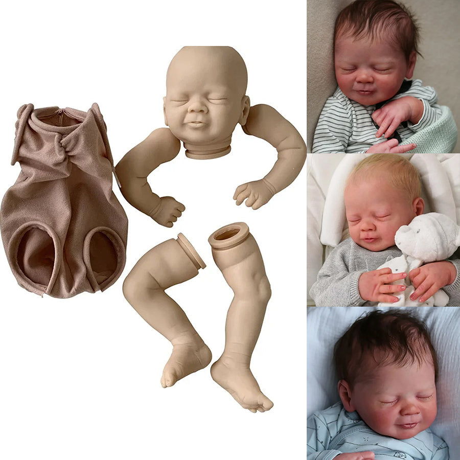 Kit de poupée Vito Reborn yeux fermés inachevé de 18 pouces