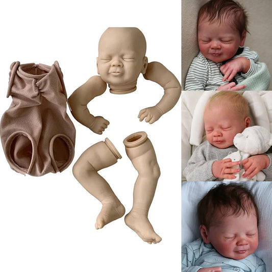 Kit de poupée Vito Reborn yeux fermés inachevé de 18 pouces