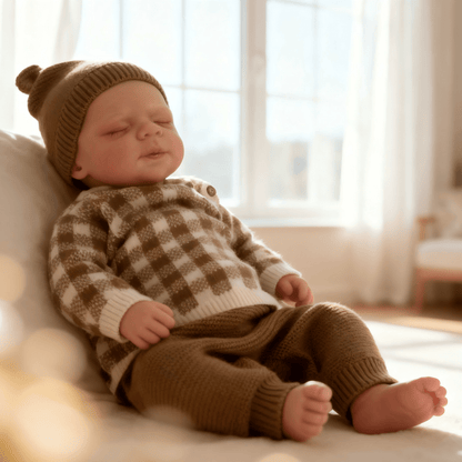 Poupée reborn Pascale corps souple endormie 48 cm