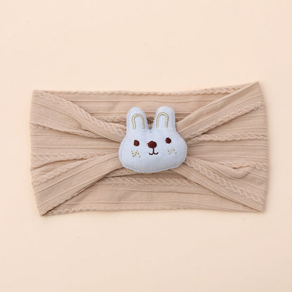 Joli bandeau pour bébé en nylon lapin
