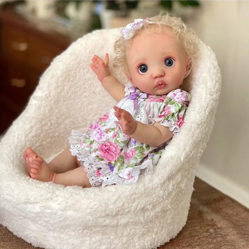 16 Inches Open Eyes Blonde Hair Fairy Peeka Reborn Doll Girl