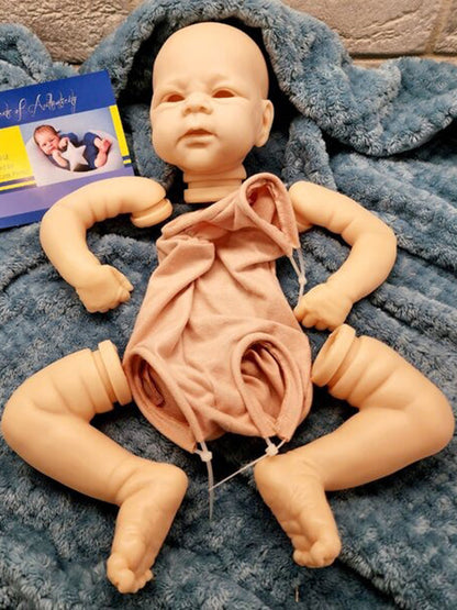 Kit de poupée inachevé yeux ouverts 19 pouces Reborn Elijah