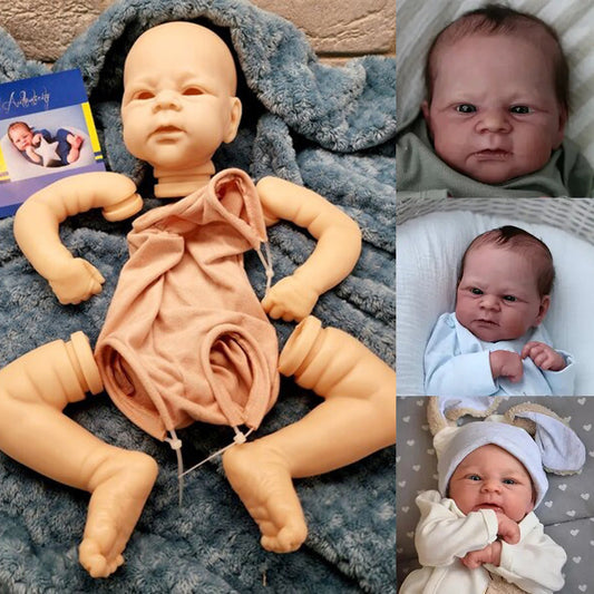 Kit de poupée inachevé yeux ouverts 19 pouces Reborn Elijah