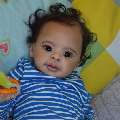 Poupées Reborn 21 pouces garçons à la peau foncée - Anthony