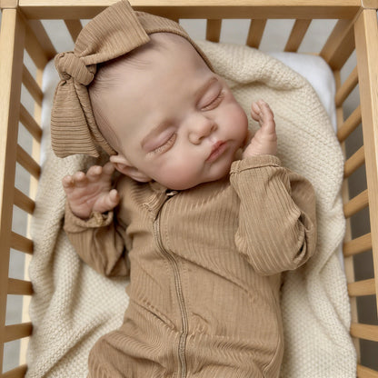 19 inches 3D-Paint Closed Eyes Reborn Doll Irys