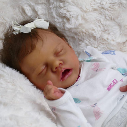 17 pouces Jessie Dormir Bébé Reborn Fille avec cheveux courts