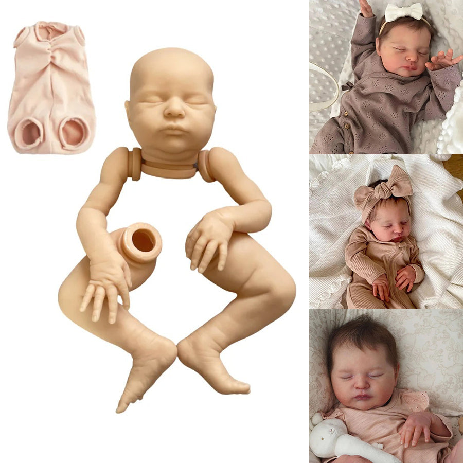 Kit de poupée Laura Reborn non peintes yeux fermés 20 pouces