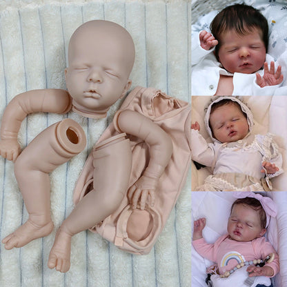 Kit de poupée reborn non peinte aux yeux fermés de 20 pouces Luisa