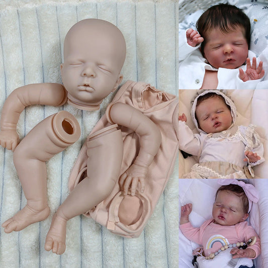 Kit de poupée reborn non peinte aux yeux fermés de 20 pouces Luisa