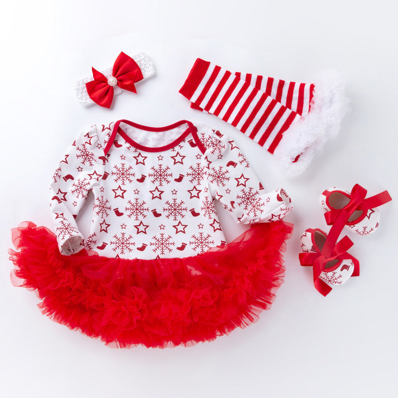 Jolie robe de Noël 4 pièces pour poupées Reborn de 21/22/23 pouces